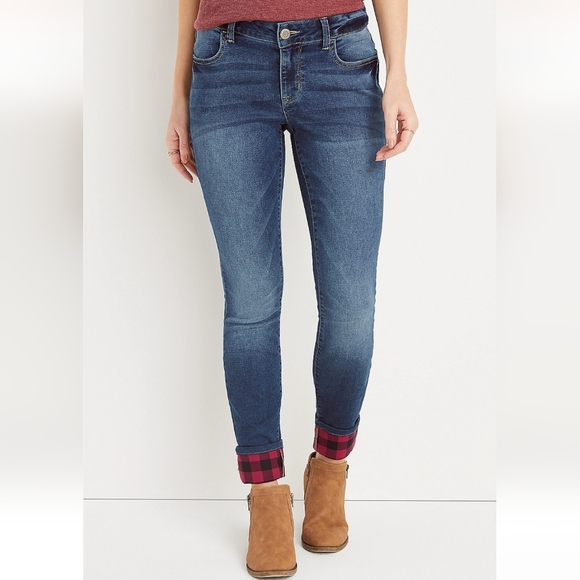 Maurices Denim - m jeans by maurices™ Super Soft Mid Rise Plaid Cuffed Jegging